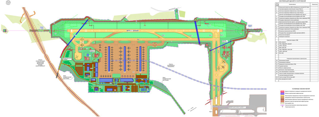 Схема территории взлетно-посадочной полосы международного аэропорта «Шереметьево» (ВПП-3)