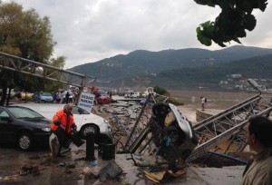 Наводнение на острове Скопелос