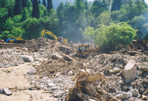Ликвидация последствий дождевого селя 1999 г. в Бедельбае