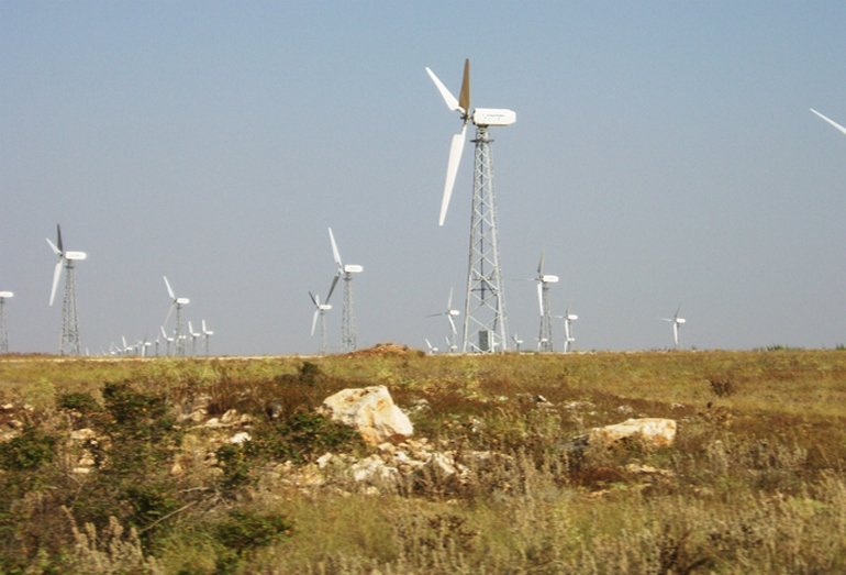 Ветряки Тарханкутской ВЭС в Крыму